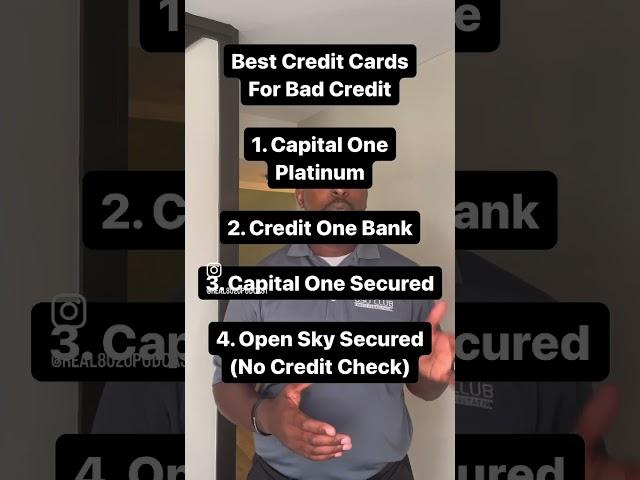 Best Credit Cards For Low Credit Scores #8020podcast #credit #creditbuilder #badcredit