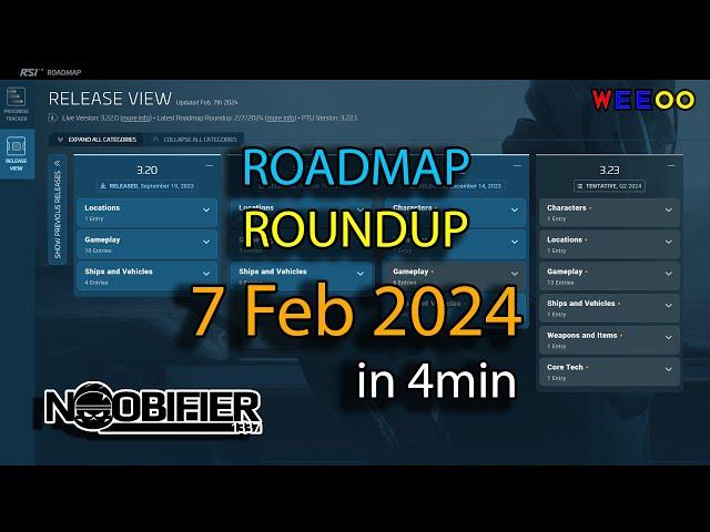 Roadmap Roundup 7 Feb 2024 in 4 minutes