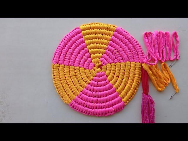 Super Beautiful Doormat Idea , Doormat Making At Home , Craft With Priya