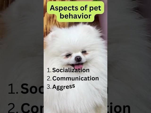 Aspects of Pet Behaviour