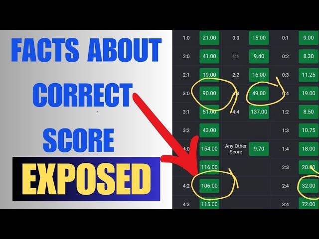 CORRECT SCORE BETTING STRATEGY  | HOW TO WIN ON CORRECT SCORE  | #correct_score