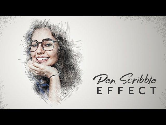 Portrait pen scribble sketch effect | Photoshop tutorial