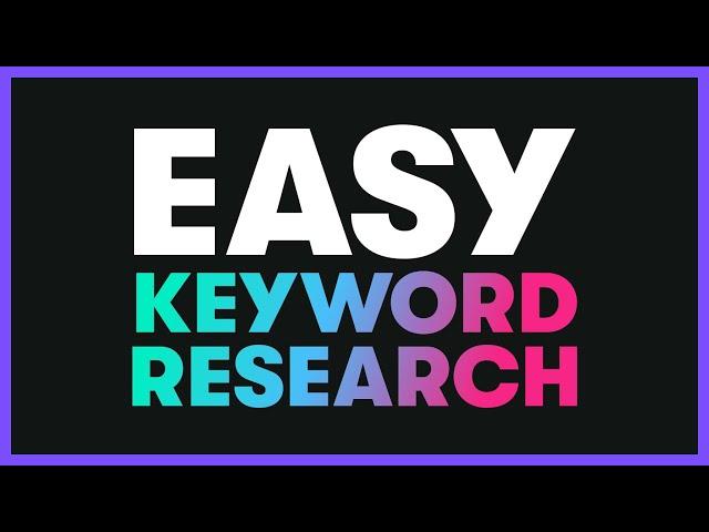 Watch me research a new niche site (EASY keyword research)