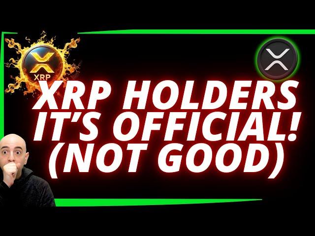 XRP JUST IN! IT'S OFFICIAL!! (BUT IT'S NOT GOOD NEWS)! SEC COULD DROP IT IF THIS HAPPENS! (XRP NEWS)