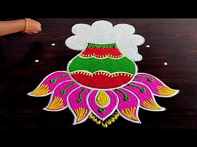 Sankranthi Pongal Rangoli Designs  Bhogi Kundala Muggulu  Pongal Muggulu  Bhogi Muggulu  Latest