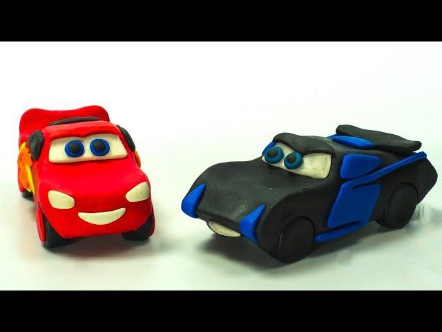 Lightning Strikes ️ Lightning McQueen vs. Jackson Storm in Play-Doh Characters Stop-Motion Cartoon!