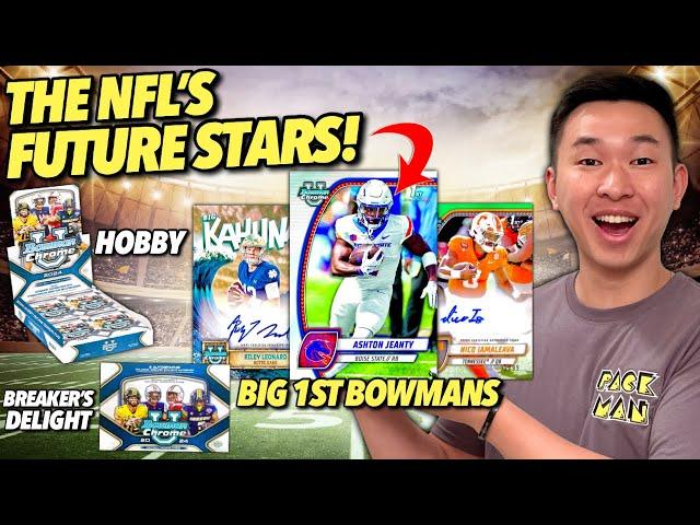 The 1ST CARDS of FOOTBALL'S NEXT STARS have arrived!  2024 Topps Bowman University Chrome Review