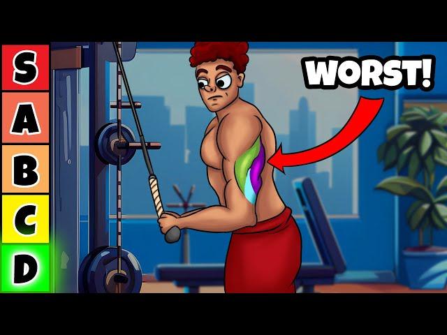 Ranking Triceps Exercises For HUGE Arms (best to worst)