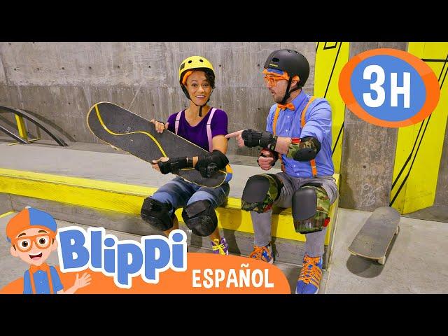 Pista de patinaje con Blippi y Meekah | Blippi Español | Videos educativos para niños