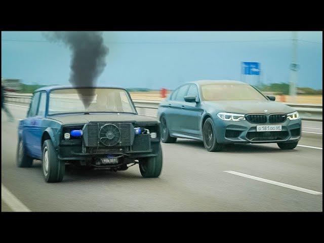 ПАЦАН на ВАЗ 2107 500 л.с. поспорил с BMW M5 , AUDI RS и TESLA