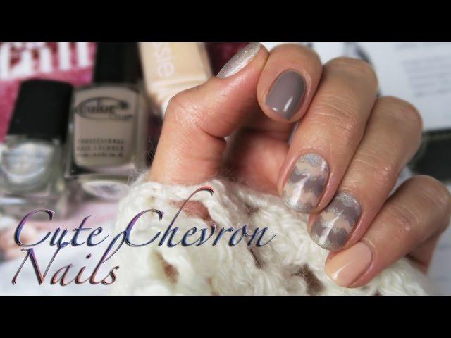 CUTE CHEVRON NAILS for winter - Katrin from Berlin Nails