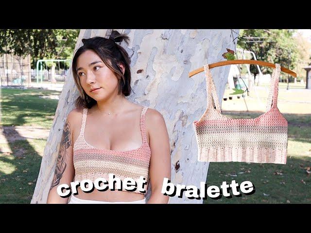 crochet bralette tutorial | easy crochet crop top for beginners!