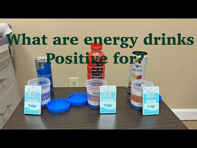 What do energy drinks themselves test positive for?