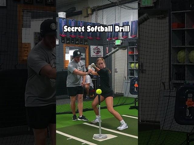 Secret Softball Drill #baseball #coaching #softball #mlb #swing #baseballdrills