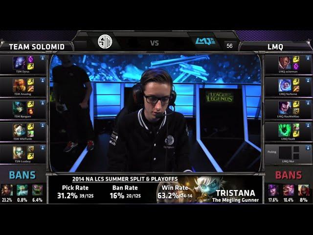 TSM vs LMQ Game 2 | Semi Finals NA LCS Summer 2014 Playoffs | LMQ vs TSM G2 PAX S4 Worlds Regionals