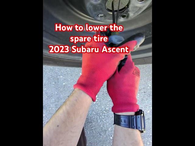 How to lower #sparetire on #subaru #ascent #roadsideassistance #diy #flattire  #tire