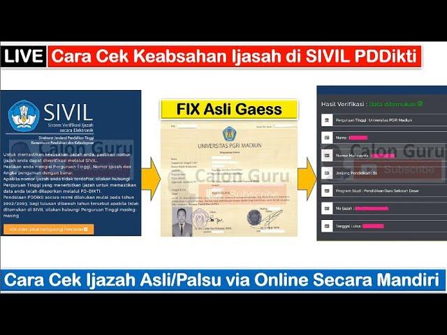 Cara Cek Ijazah Online di SIVIL-DITJEN DIKTI KEMDIKBUD untuk Mengetahui Keaslian Ijazah di PD-DIKTI