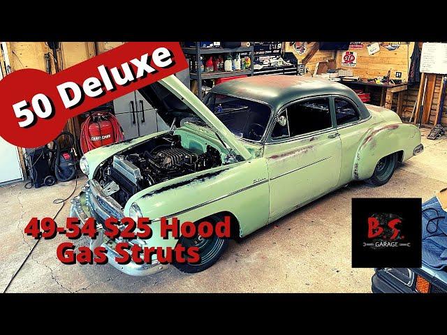 Amazon $25 hood gas strut mod for 49-54 Chevrolet Cars