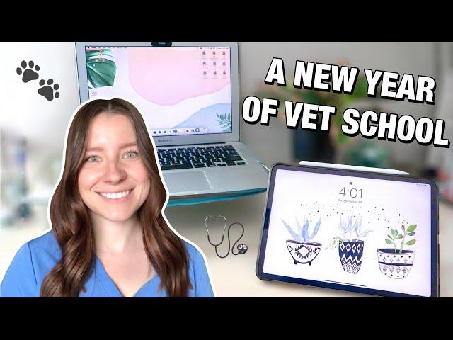 HOW I PREPARE FOR A NEW YEAR OF VET SCHOOL: come get organized with me + Macbook and iPad makeover