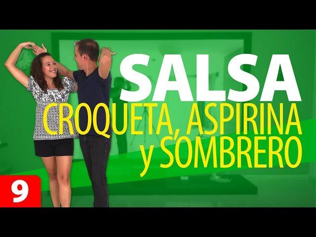 2 PASOS y 1 FIGURA de SALSA para Principiantes: Croqueta, Aspirina y Sombrero | Cómo Bailar Salsa