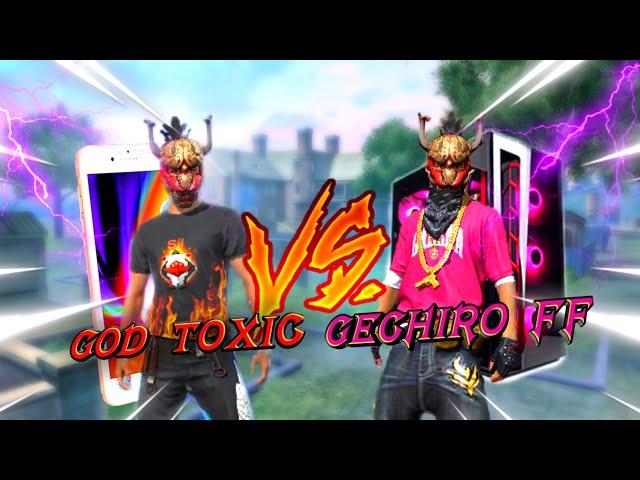 GOD TOXIC VS GECHIRO FF️ 1vs1 full gameplay { deagle king vs pc players P.3 } 