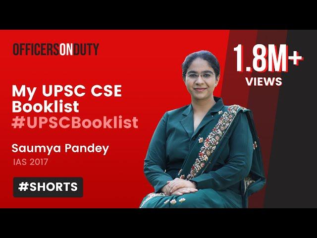My UPSC CSE Booklist - IAS Saumya Pandey #Shorts #UPSCBooklist
