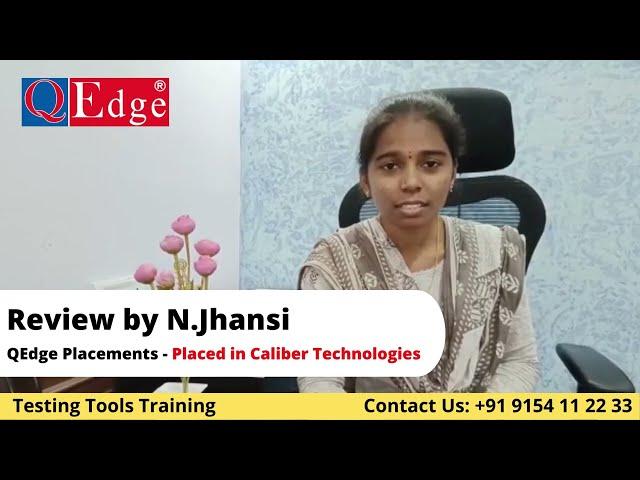 #Testing #Tools Training & #Placement  Institute Review by Jhansi | @qedgetech  Hyderabad