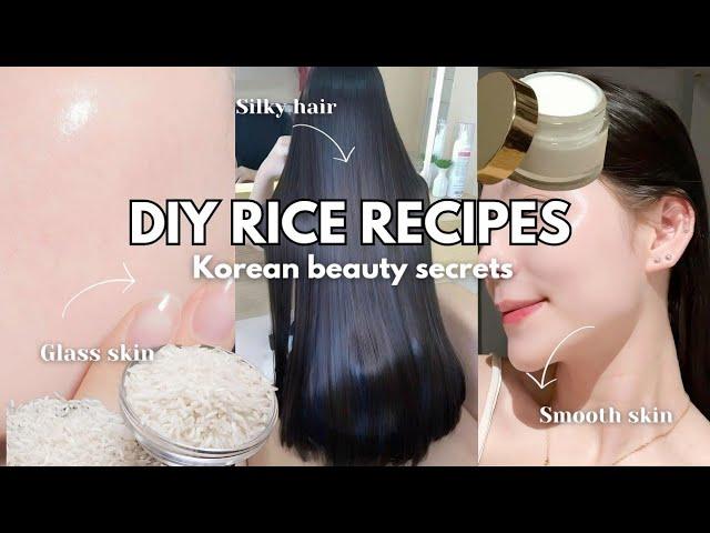 DIY RICE RECIPESFOR SKIN AND HAIR CARE|Korean beauty secrets