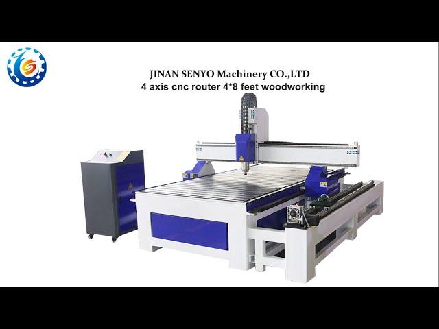 4 axis cnc router 4*8 feet woodworking senyocnc