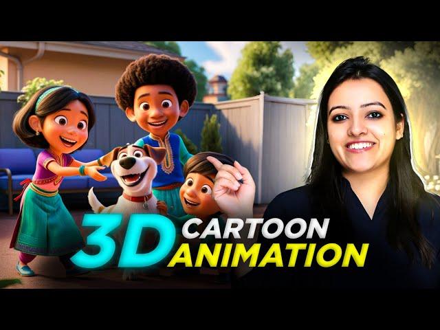 Free 3D Cartoon Animation Videos using Free AI Tools | Ritika AI | Hindi #ai #aitools