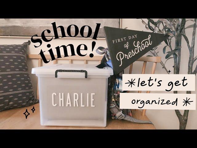 GETTING KIDS STUFF ORGANIZED FOR BACK TO SCHOOL | How to Organize Kid Paperwork, Back to School 2021