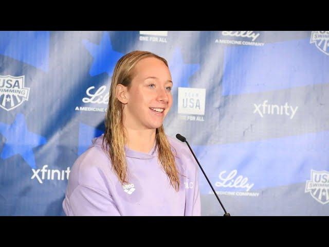 Paige Madden, Erin Gemmell FULL Press Conference (200 Free)