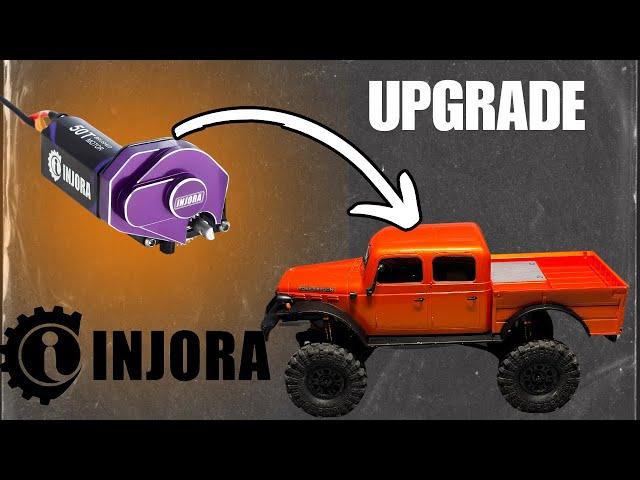 INJORA 050 50T Brushed Motor Helical Gear Transmission for SCX24 Crawler REVIEW AND INSTALL