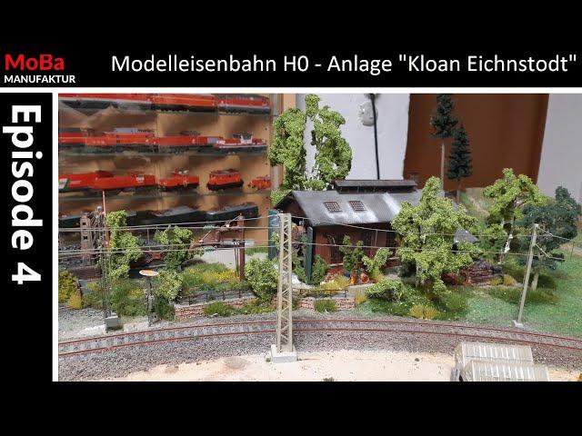 Modelleisenbahn H0 - WIR GESTALTEN wildes Grünzeug am lost place Bahnbetriebswerk Bau Roco Anlage