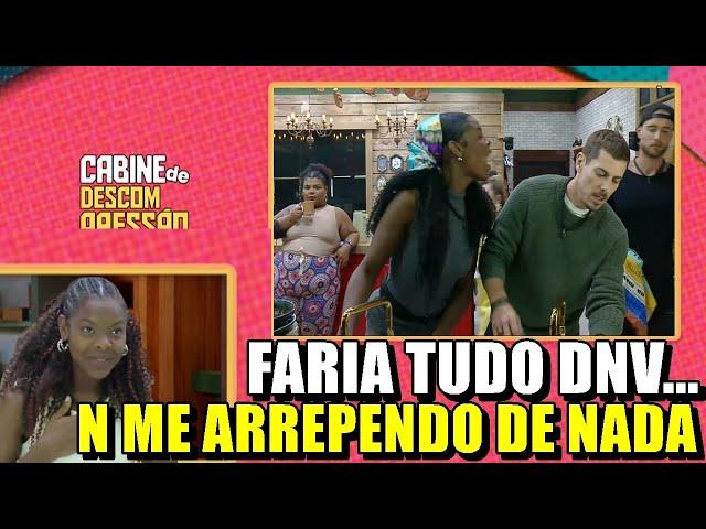 CABINE DE DESCOMPRESSÃO:SUELEN VÊ VIDEO DELA PERSEGUINDO SACHA DIZ "N ME ARREPENDO NADA Q EU FIZ