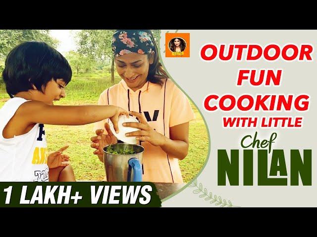 Outdoor Fun Cooking with Little Chef Nilan | Nanum Nilanum Series | It's VG | Vijayalakshmi Ahathian