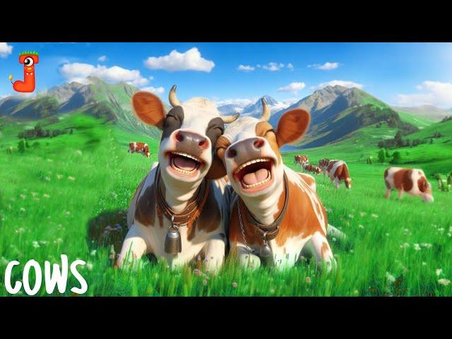 HAPPY COW DANCE 4│Satisfiying cows | Cow Song & Cow Videos 2024 | Cow dance mix | funny dance cow