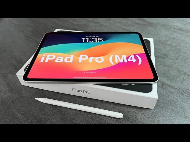 Apple iPad Pro (M4) & Apple Pencil Pro Unboxing and Testing - ASMR