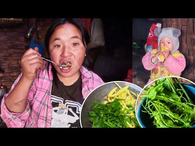 Jina & Jonson enjoying Squash shoot curry & rice || Shephards life Nepal@Sanjipjina