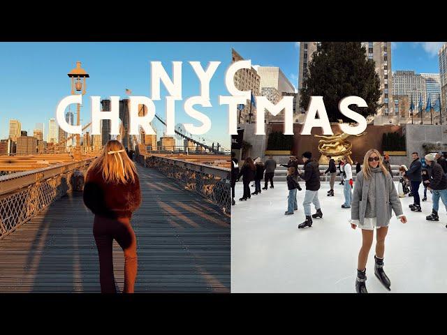 Christmas In New York! Ice Skating Rockefeller, Thanksgiving NYC, Brooklyn Bridge. New York Vlog