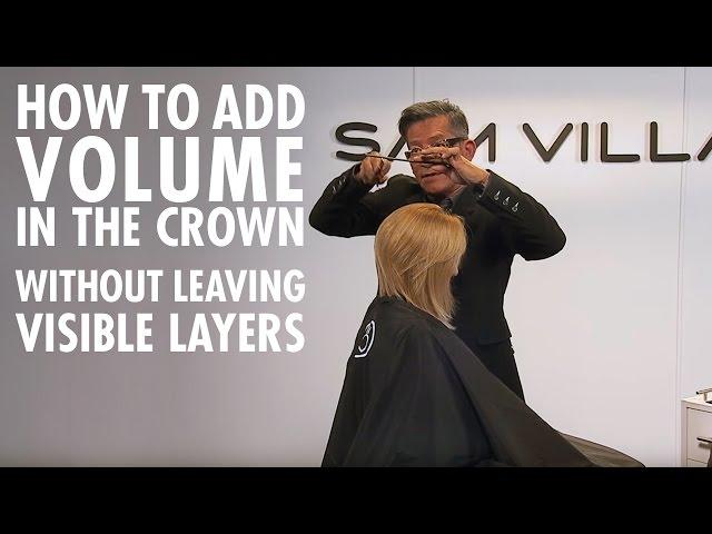 How to add volume in the crown without any visible layering