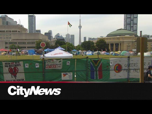 Protesters defend pro-Palestinian encampment as U of T seeks court injunction