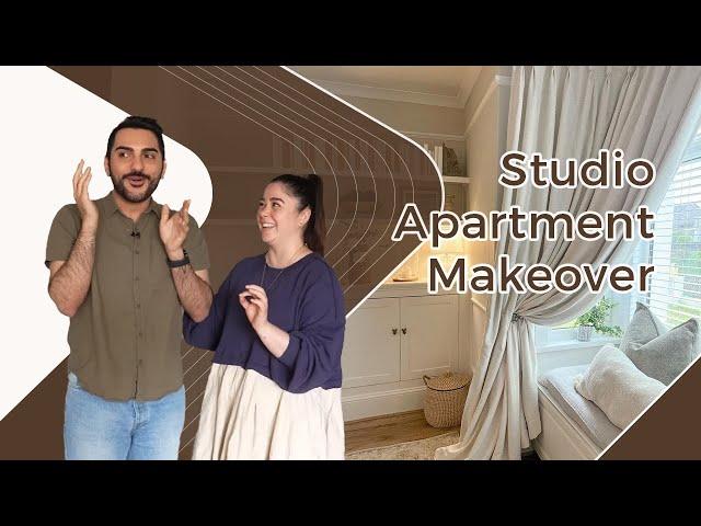 Studio Apartment Makeover with TWOPAGES Roman Shades