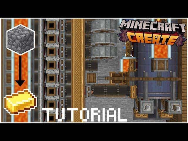 CREATE Gold Farm TUTORIAL (No Piglins!) | Create 1.19.2 | #tutorial #minecraft