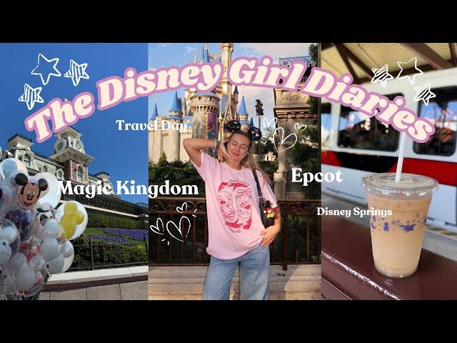 DISNEY WORLD VLOG! travel day, Magic Kingdom, Epcot, Mystery pins, Disney Springs & more!