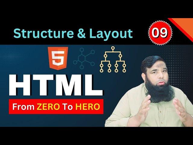 Learn HTML Website Layout & Structure - Beginner Friendly Tutorial by Shahid Naeem - Class 09.