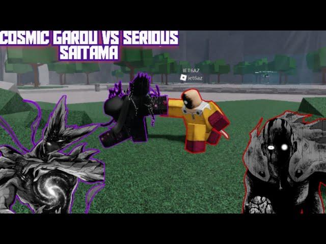 Cosmic Garou VS Serious Saitama In The Strongest Battlegrounds!