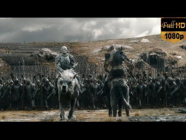 Azog meets Bolg with his army.