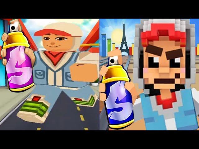 Subway Surfers Paris 2024 Summer Games Pixel Jake vs Roblox Jake Subway Run Gameplay HD