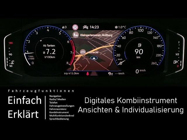 T Cross T Roc Tiguan: Digital Cockpit Pro, Bedienung und Individualisierung | Kombiinstrument